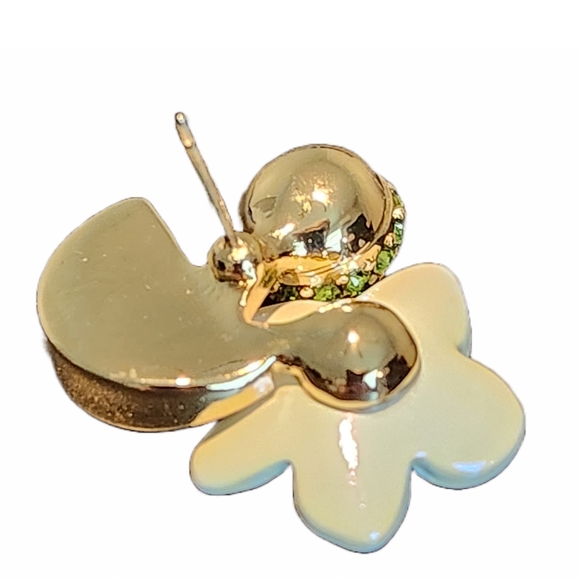 Betsey Johnson Lime Flower Earrings - Picture 3 of 4